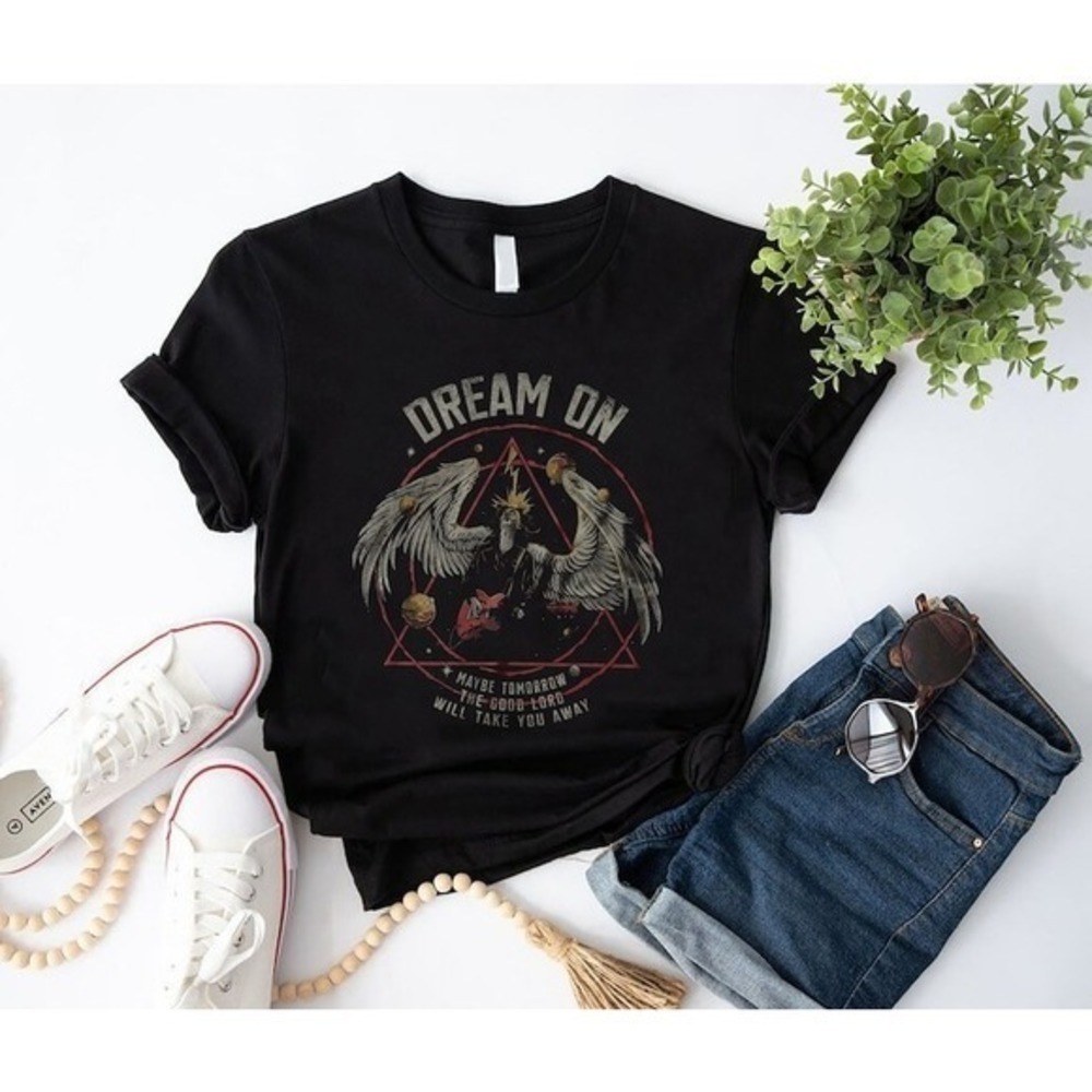 Aerosmith Dream On Retro Music Band Fan Graphic T-Shirt